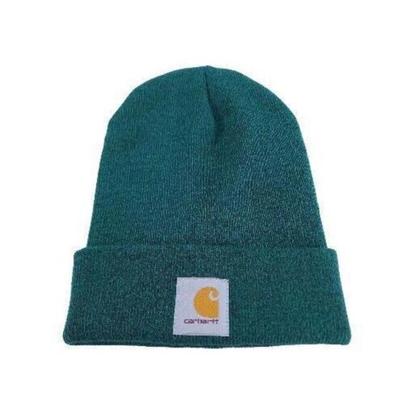 Carhartt Unisex Winter Beanie Ine Size green speck watch hat - Picture 1 of 4
